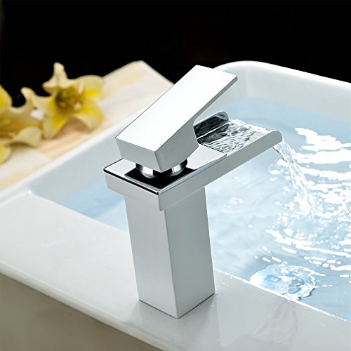 Auralum® Weiß Einhebel Mischbatterie Kupfer Waschtischarmatur Armatur Wasserhahn Badarmaturen Spüle Küche Bad
