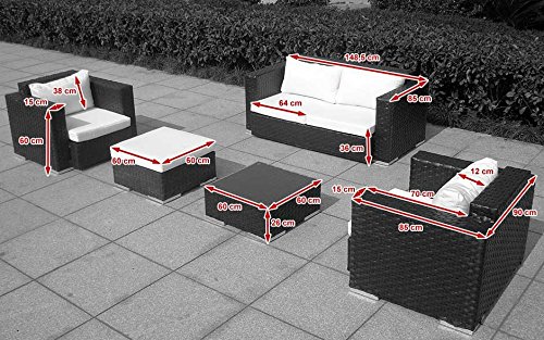Baidani Gartenmöbel-Sets 10c00042.00002 Designer Rattan Lounge-Garnitur Calypso, 1 2-er-Sofa, 2 Sessel, 1 Hocker, 1 Couch-Tisch mit Glasplatte, braun Baidani Gartenmöbel-Sets 10c00042.00002 Designer Rattan Lounge-Garnitur Calypso, 1 2-er-Sofa, 2 Sessel, 1 Hocker, 1 Couch-Tisch mit Glasplatte, braun