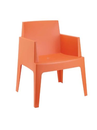 CLP Design Bistrostuhl Gartenstuhl BOX, Kunststoff, stapelbar, wasserabweisend, UV-beständig orange