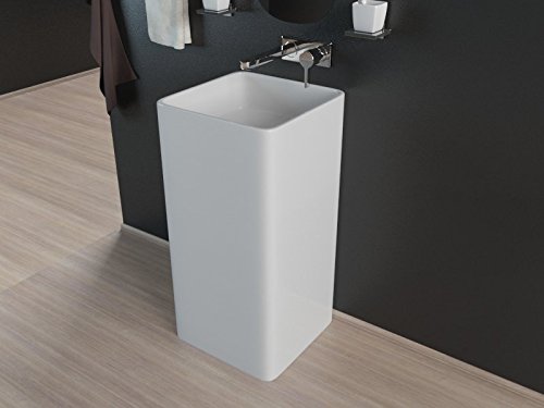 Design Keramik Stand Säule Standsäule Standwaschbecken Waschtisch Waschbecken KBE4A ohne Armaturloch