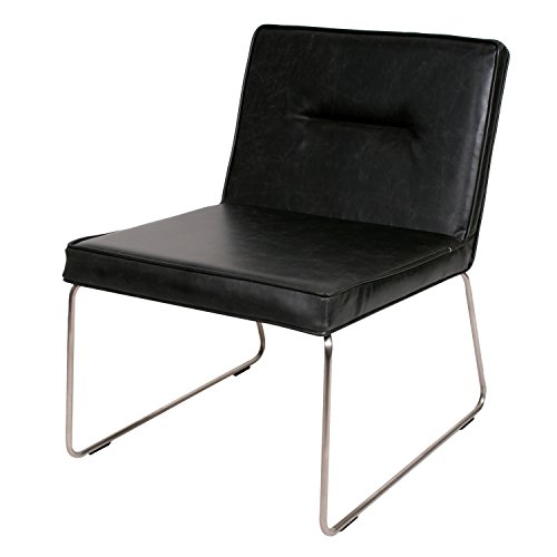 Designer Loungesessel / Fauteuil Lefty Vintage Schwarz - Maße 55x48x73 cm - aus hochwertigem PU-Leder Designer Loungesessel / Fauteuil Lefty Vintage Schwarz - Maße 55x48x73 cm - aus hochwertigem PU-Leder