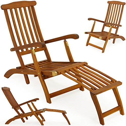 Hartholz Deckchair Sonnenliege Liegestuhl Holz Liege Stuhl Gartenmöbel