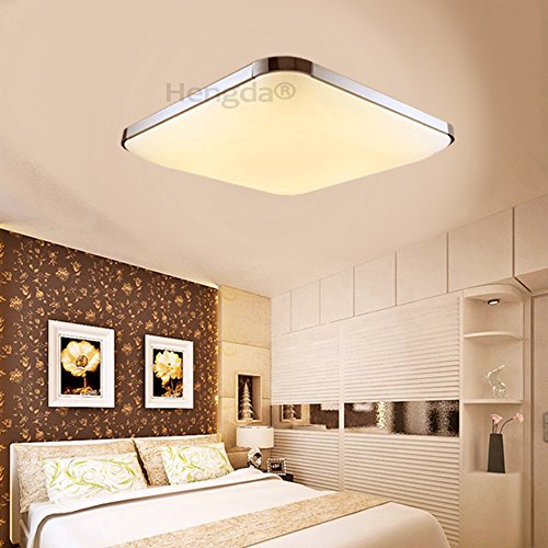Hengda® 12W 15W 18W 36W 48W LED Deckenleuchte Modern Deckenlampe 2700K-3200K Warmweiß Flur Wohnzimmer Lampe Schlafzimmer 85V-265V (12W 300*300*110mm)