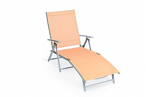 MERXX Deckchair aus Aluminium Bezug apricot