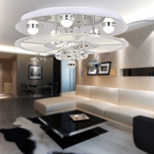 MK OOFAY LIGHT® einfache und graziöse Kristallleuchte stilvolle 5 Stücke-Kristall-Deckenlampe für Wohnzimmer moderne Kristall-Deckenlampe für Schlafzimmer