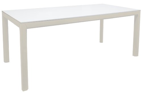 Tenzo 2281-477 Patch - Designer Esstisch, Tischplatte MDF lackiert, matt, Untergestell Eiche massiv, weiß gebeizt, 75 x 190 x 95 cm (HxBxT)