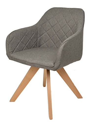 ts-ideen Lounge Design Sessel Stuhl Clubsessel Holz anthrazit Stoffbezug zum sitzen im Wohnzimmer Büro Esszimmer oder im Flur