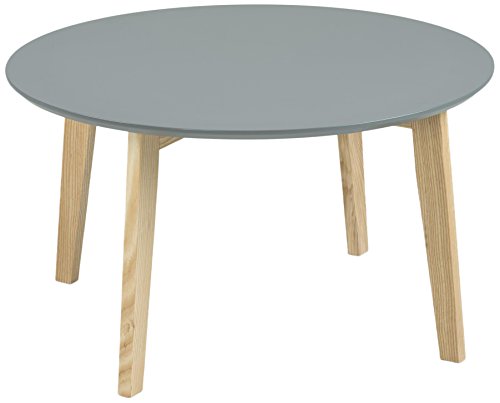 AC Design Furniture 60334 Couchtisch Mia, Tischplatte aus Holz, lackiert dunkelgrau