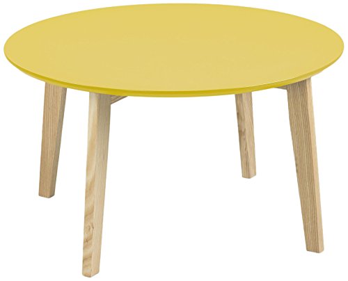 AC Design Furniture 60335 Couchtisch Mia, Tischplatte aus Holz, lackiert curry