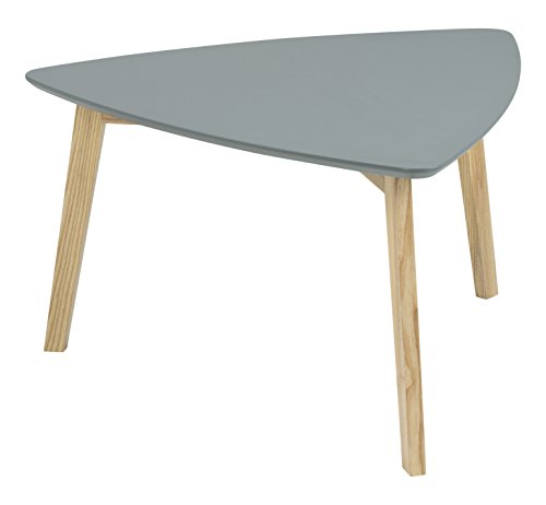 AC Design Furniture 60354 Couchtisch Mette, Tischplatte aus Holz, lackiert dunkelgrau