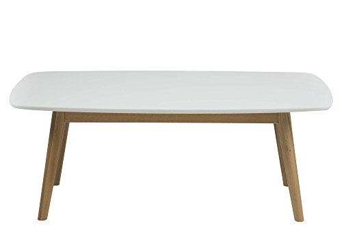 AC Design Furniture 62688 Couchtisch Pernille, 110 x 60 cm, Tischplatte aus Holz lackiert, weiß