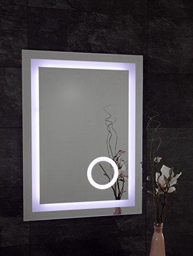 B-WARE LED Badspiegel mit Kosmetik Spiegel 60 x 80 cm Spiegel mit Beleuchtung Bad Spiegel 667478-3-K-68 - Tag - weiß