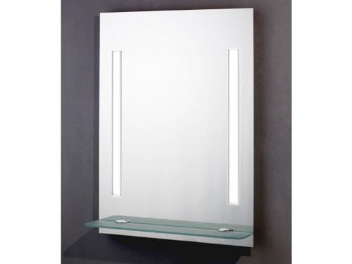Badspiegel beleuchtet 60x80 mit Glasablage und Schalter