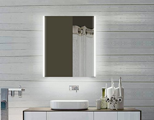 Design LED Badezimmerspiegel Badspiegel Lichtspiegel mit Led Beleuchtung 60 x 80