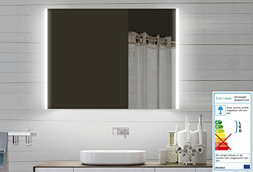 Design LED Badezimmerspiegel Badspiegel Lichtspiegel mit Led Beleuchtung 80 x60 cm