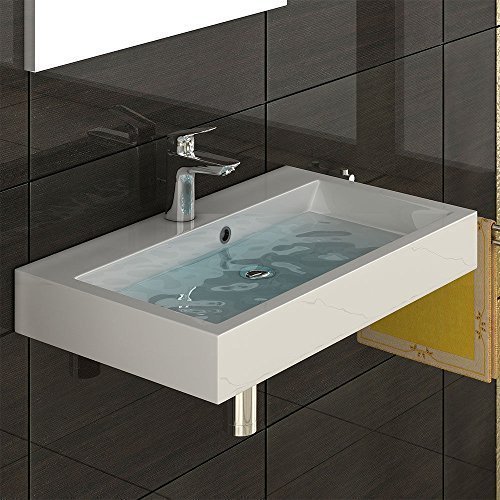 Design Waschbecken aus Gussmarmor - Handwaschbecken - Waschtisch - Waschplatz Eckig Waschtisch