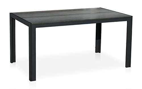 KMH®, Schöner dunkelgrauer Holzimitat-Tisch "Tuco" (150 x 90) (#106077)