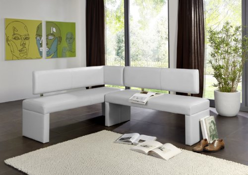 SAM® Eckbank Selena in weiß 195 x 152 cm komplett bezogen