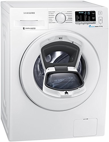 Samsung WW80K5400WW/EG Waschmaschine FL / A+++ / 116 kWh/Jahr / 1400 UpM / 8 kg / Add Wash / Smart Check / Digital Inverter Motor / weiß