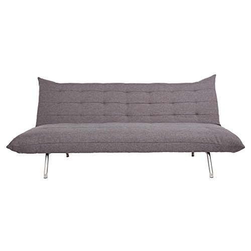 Schlafcouch Couch Sofa 2 Sitzer BRUMA in grau mit Schlaffunktion