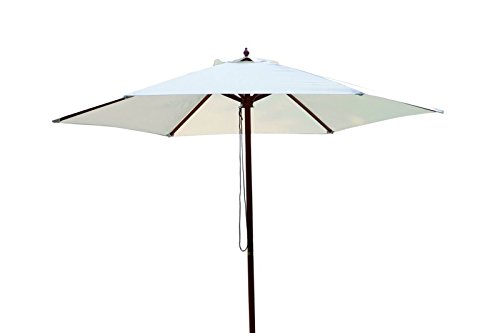 Sonnenschirm mit Holzpole 2,5m FSC zertifiziert Farbe: Beige