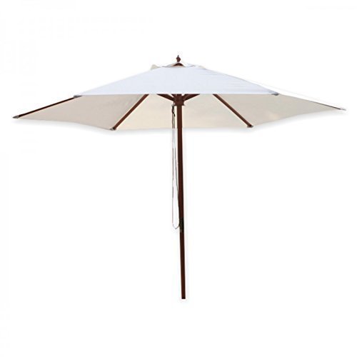 Sonnenschirm mit Holzpole 3m FSC zertifiziert Farbe: Beige