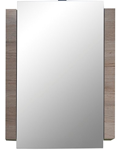 trendteam CP50391 Badezimmerspiegelschrank Eiche San Remo Nachbildung, BxHxT 60x80x15 cm, weiß