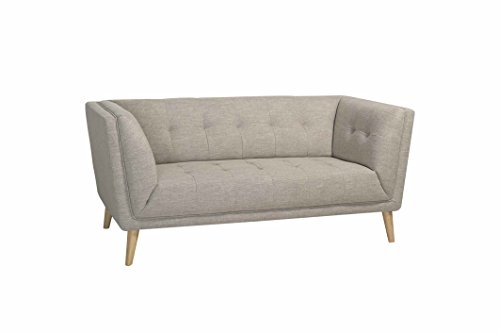2-Sitzer Sofa PRIM in beige Couch Couchgarnitur Wohnlandschaft Ledercouch