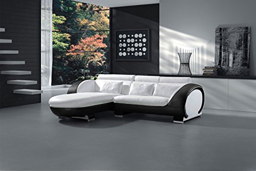 SAM® Ecksofa Vigo Combi 1 181 x 242 cm in weiß schwarz links Polsterecke Couch Sofa