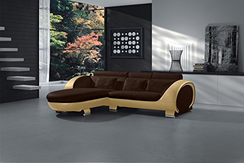SAM® Ecksofa Vigo Combi 1 181x242 cm cm in braun creme links Polsterecke Couch Sofa