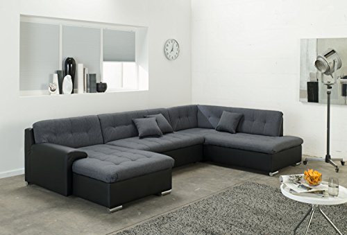 Wohnlandschaft, Couchgarnitur U-Form, ROCKY mit Schlaffunktion 325 x205cm