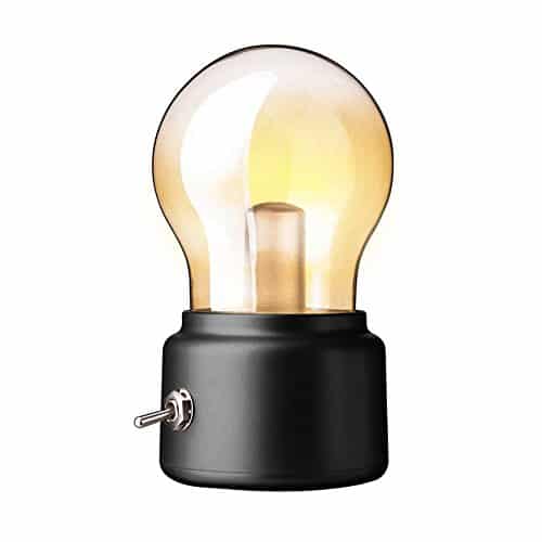 niceEshop(TM) Romantische Birnen Stimmung Lampen Nachtlicht USB Lade LED Nachttischlampe für Schlafzimmer, Wohnzimmer, Babyraum, Couchtisch , Bücherregal