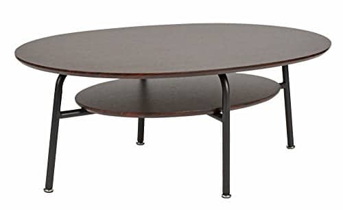 ts-ideen Design Wohnzimmer Tisch Beistelltisch Ablage Kaffeetisch Anrichte Couchtisch japanischer Stil oval 90 x 60 cm