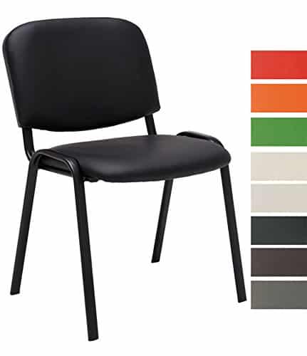 CLP Besucher-Stuhl stapelbar / Stapel-Stuhl KEN Kunstleder, preiswert, robust, bequem