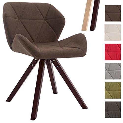 CLP Design Retro-Stuhl TYLER, Bein-Form square, Stoff-Sitz gepolstert, Buchenholz-Gestell,