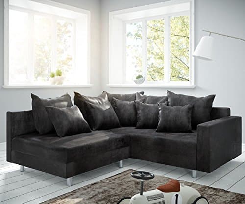 Couch Clovis modular - Ecksofa, Sofa, Wohnlandschaft & Modulsofa (Anthrazit, Ecksofa Rechts mit Armlehne)