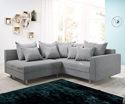 Couch Clovis modular - Ecksofa, Sofa, Wohnlandschaft & Modulsofa (Grau, Ecksofa Rechts mit Armlehne)