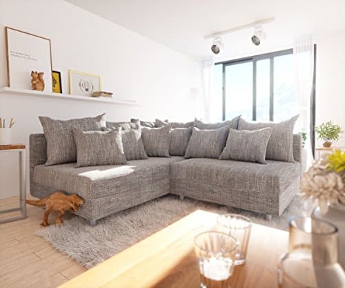 Couch Clovis modular - Ecksofa, Sofa, Wohnlandschaft & Modulsofa (Hellgrau, Ecksofa Links)