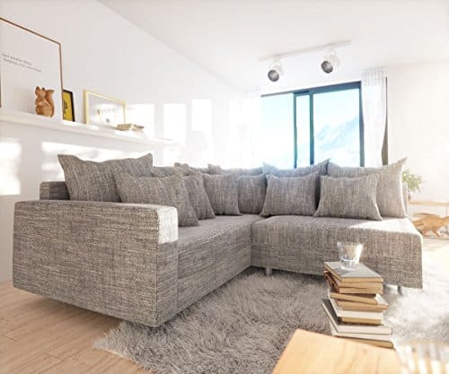Couch Clovis modular - Ecksofa, Sofa, Wohnlandschaft & Modulsofa (Hellgrau, Ecksofa Links mit Armlehne)