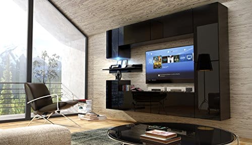 FUTURE 13 Moderne Wohnwand, Exklusive Mediamöbel, TV-Schrank, Neue Garnitur, Große Farbauswahl (RGB LED-Beleuchtung Verfügbar)