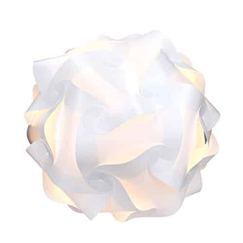 kwmobile DIY Puzzle Lampe XL Lampenschirm - Deckenlampe Pendelleuchte Schirm Teile - Jigsaw Puzzlelampe min. 15 Designs Ø ca. 40 cm - in Weiß