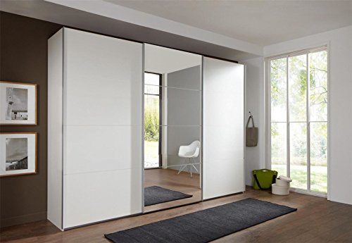 Wimex Kleiderschrank/ Schwebetürenschrank Ernie, 3 Türen, 4 Spiegelflächen, (B/H/T) 270 x 210 x 65 cm, Weiß