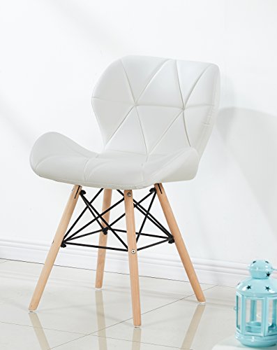 P & N Homewares® Cecilia Eiffel millmead inspiriert Stuhl aus Kunststoff Retro Weiß Schwarz Grau Rot Esszimmerstuhl Büro Stuhl Lounge weiß