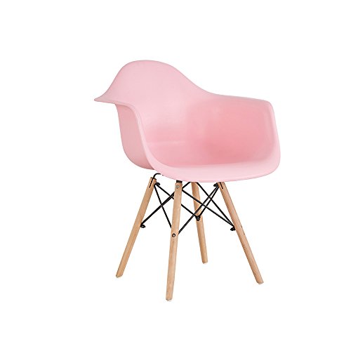 YQQ Produkt Enthält Zwei Stühle Kunststoff + Holz + Metall 49cm * 43cm * 83cm Mehrere Farben (Farbe : Pink)