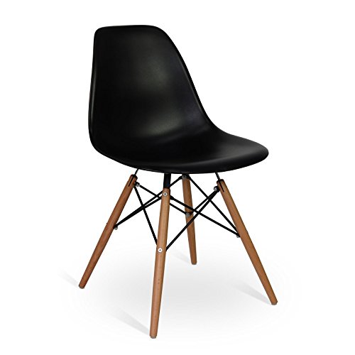 Stuhl Eames DSW style - Inspiration Charles&Eames - schwarz - 53,5 x cm 46,5 x cm 81,5 cm - SANTANI MOBILI