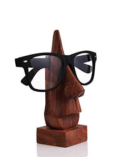 Weihnachtsgeschenke, Holzern Hand geschnitzte Nose geformt Brillengestell Spectacle Inhaber Einzigartige Heim Wohnzimmer Dekor